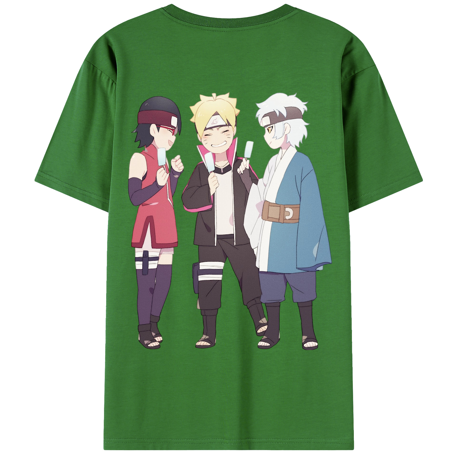 （画像用） NARUTO -ナルト- うちは サラダ Uchiha Sarada レディース半袖Tシャツ(バックプリント)